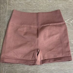 Seamless High-Waist Bike Shorts in Brown
